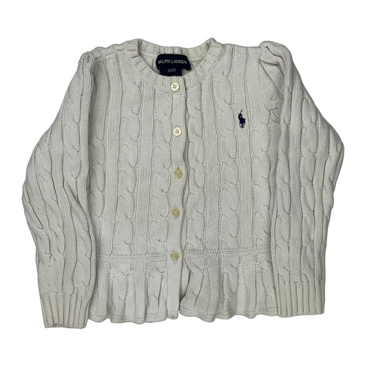Age 3 Ralph Lauren Cardigan - XS Cream Cotton