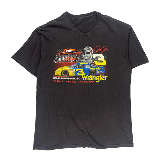 Dale Earnhardt Jr. Wrangler Nascar T-Shirt - Large Black Cotton