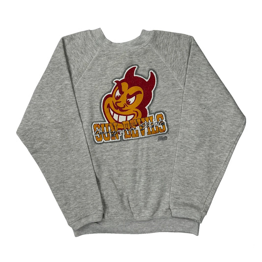 Age 14-16 Sun Devils Tultex Graphic Sweatshirt - Large Grey Cotton