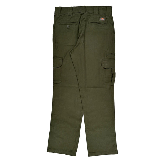 Dickies Cargo Trousers - 32W 32L Khaki Polyester Blend