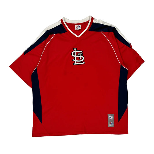 St. Louis Cardinals Majestic Mlb Jersey - 2XL Red Polyester