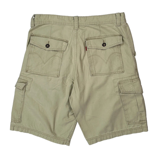 Vintage Levis Cargo Shorts - 34W 10L Beige Cotton