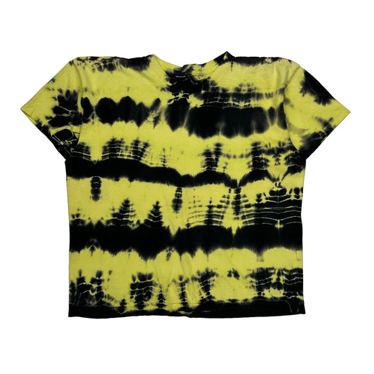 Vintage Tie Dye Unbranded Single Stitch T-Shirt - XL Yellow Cotton