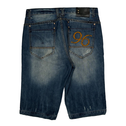 Unbranded Denim Shorts - 34W 12L Dark Wash Cotton