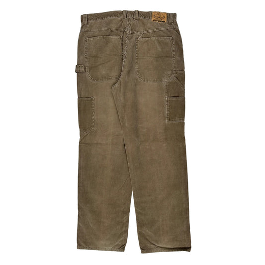 Maryk & Co Loose Fit Corduroy Carpenter Trousers - 36W 34L Brown Cotton