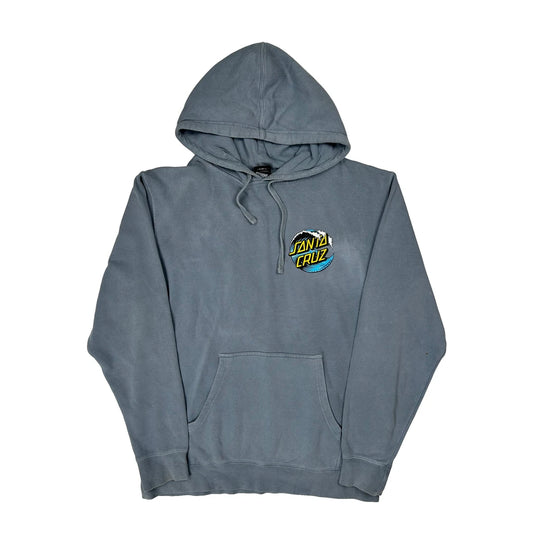 Vintage Santa Cruz Hoodie - Large Grey Cotton