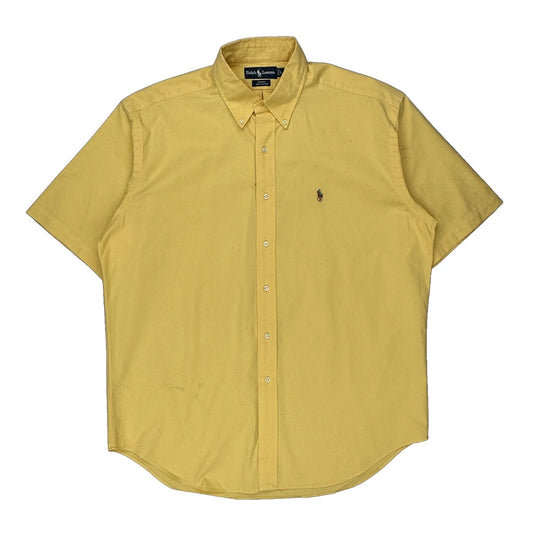 Blake Ralph Lauren Short Sleeve Shirt - Large Yellow Cotton