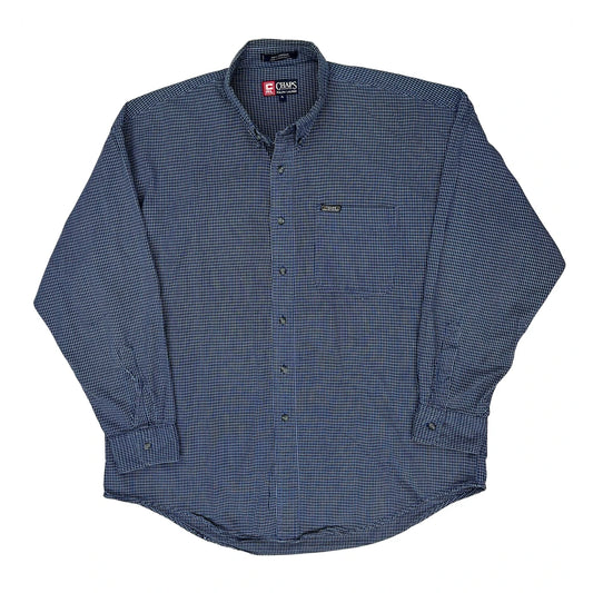 Vintage Chaps Ralph Lauren Checked Shirt - XL Blue Cotton