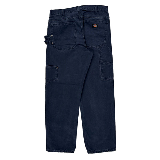 Vintage Dickies Carpenter Trousers - 32W 30L Navy Cotton