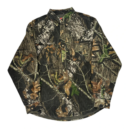 X Scent Camo Shirt - Large Khaki Cotton Blend