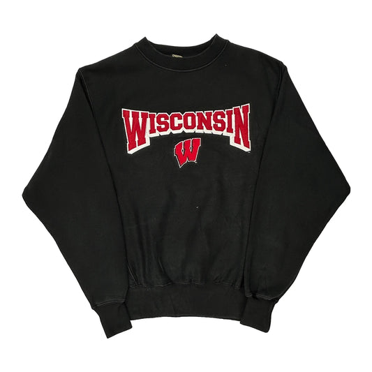 Wisconsin Signature College Sweatshirt - Small Black Cotton