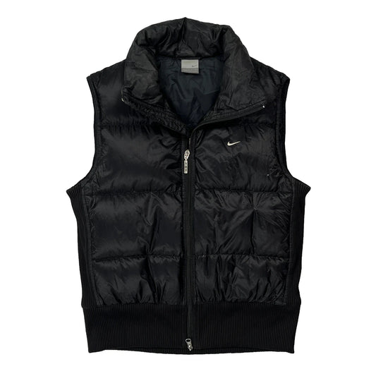 Vintage Nike Gilet - Large Black Polyester