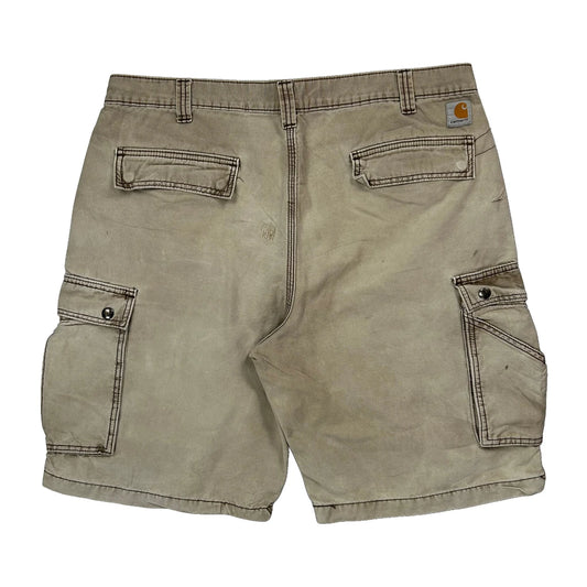 Carhartt Cargo Shorts - 38W 11L Beige Cotton