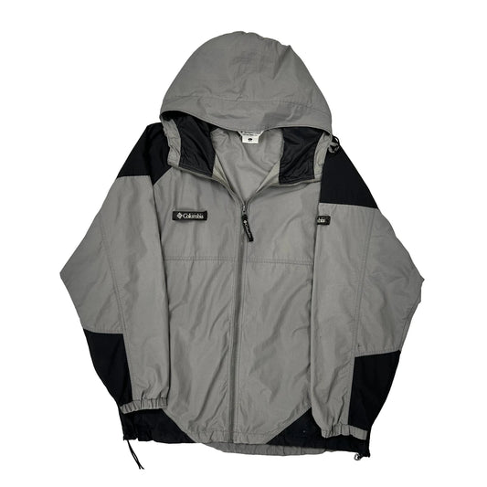 Vintage Columbia Windbreaker - Large Grey Nylon