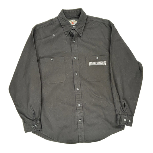 Harley Davidson Shirt - Large Black Cotton