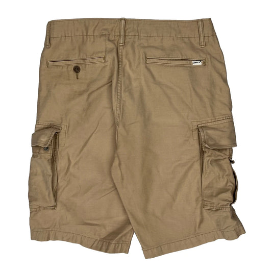Vintage Levis Cargo Shorts - 32W 10L Beige Cotton
