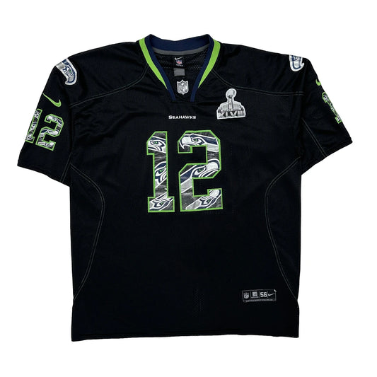 Vintage Seattle Seahawks Nike Nfl Jersey - Large Black Polyester