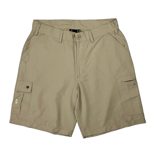 Vintage Under Armour Cargo Shorts - Medium Beige Polyester
