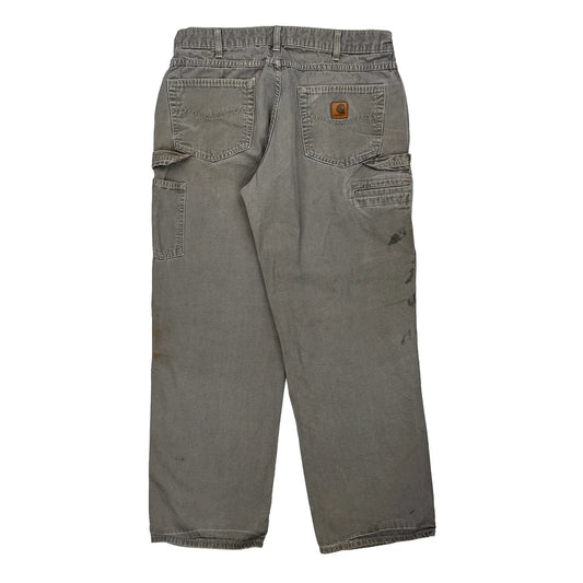 Carhartt Carpenter Trousers - 32W 30L Grey Cotton