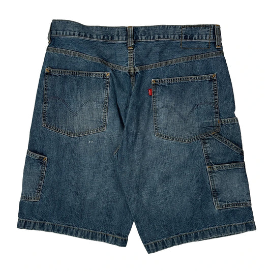 Vintage Levis Carpenter Shorts - 34W 10L Blue Cotton