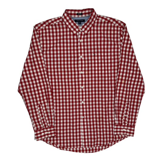 Tommy Hilfiger Checked Shirt - XL Red Cotton