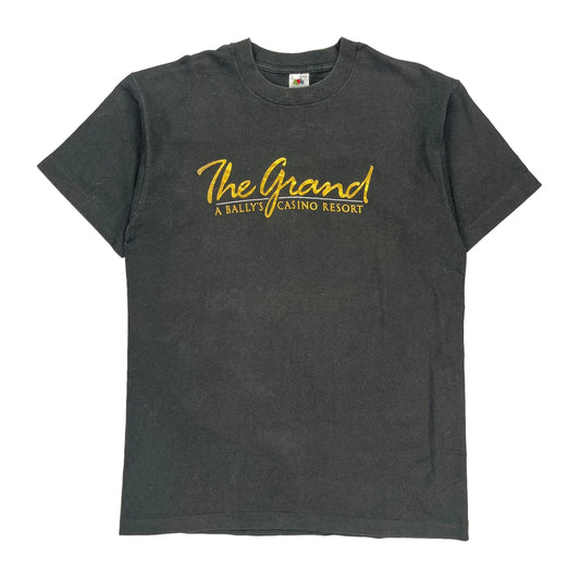 Single Stitch Fruit Of The Loom Graphic T-Shirt - Large Grey Cotton