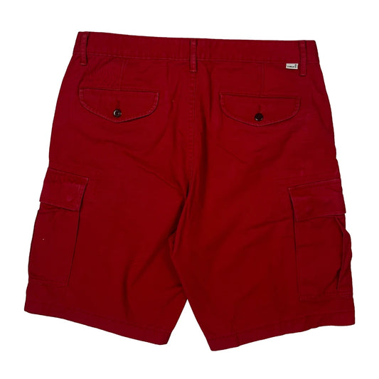 Vintage Levis Cargo Shorts - 34W 11L Red Cotton