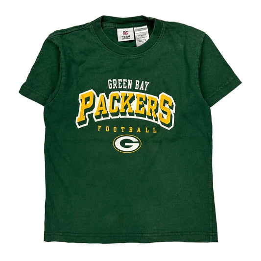 Age 8 Green Bay Packers N.F.L. Team Apparel T-Shirt - Medium Green Cotton