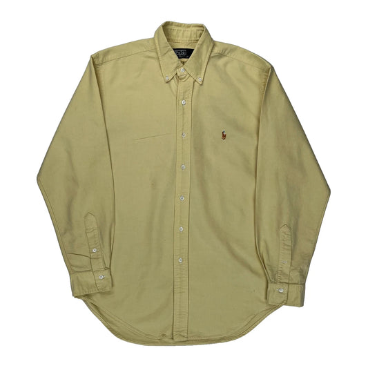 Polo By Ralph Lauren Shirt - Large Yellow Cotton