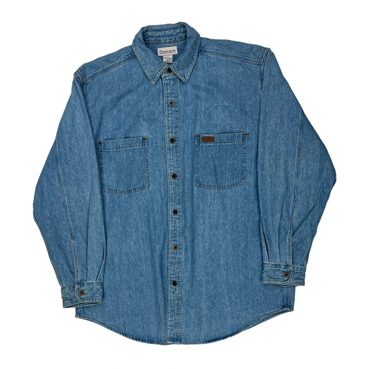 Carhartt Denim Shirt - Large Blue Cotton
