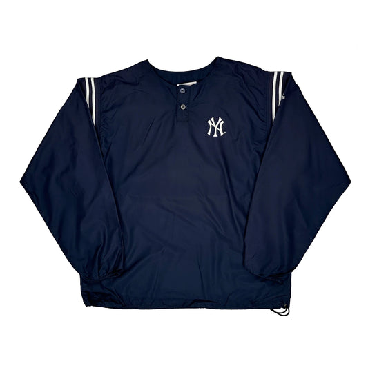 Vintage New York Yankees Adidas Windbreaker - XL Navy Polyester