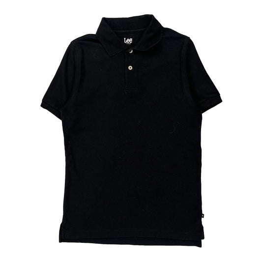 Lee Polo Shirt - Medium Black Cotton Blend