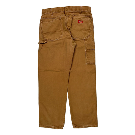 Dickies Carpenter Trousers - 32W 30L Brown Cotton