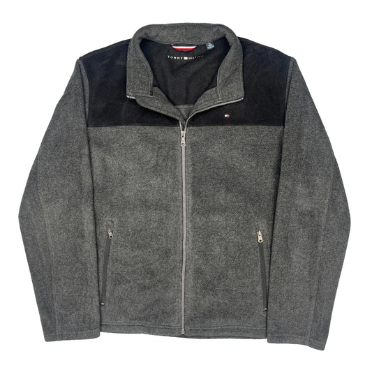 Tommy Hilfiger Fleece Jacket - XL Grey Polyester