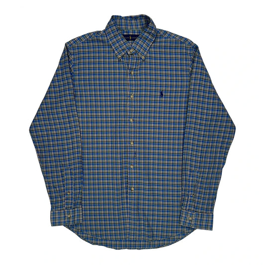Vintage Ralph Lauren Checked Shirt - Large Blue Cotton