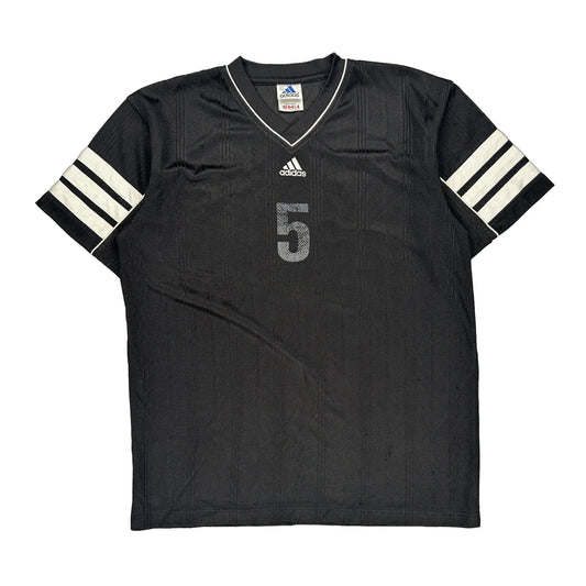 Number 5 Adidas Football Shirt - Large Black Polyester
