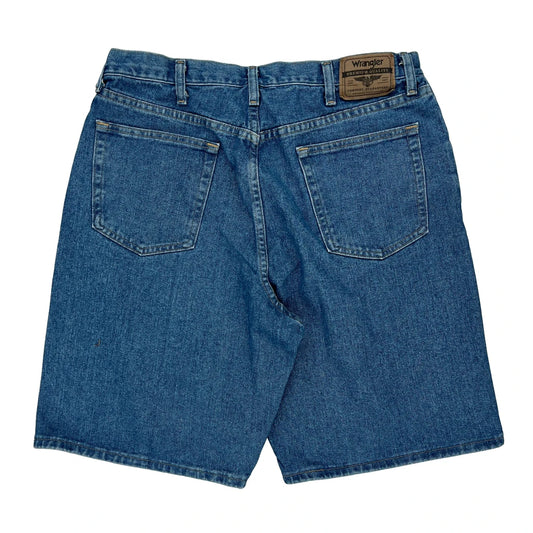 Wrangler Denim Shorts - 34W 10L Blue Cotton