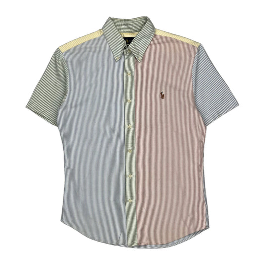 Ralph Lauren Slim Fit Short Sleeve Shirt - Medium Multicoloured Cotton