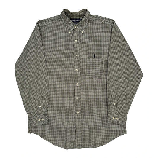 Ralph Lauren Checked Shirt - Large Green Cotton