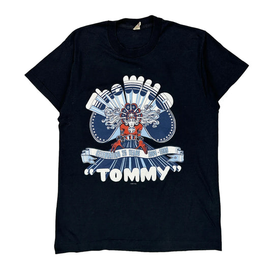 1989 The Who Tommy Tour Screen Stars Single Stitch T-Shirt - Large Black Cotton Blend