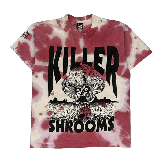 Killer Shrooms Fruit Of The Loom Single Stitch T-Shirt - Large Multicoloured Cotton Blend