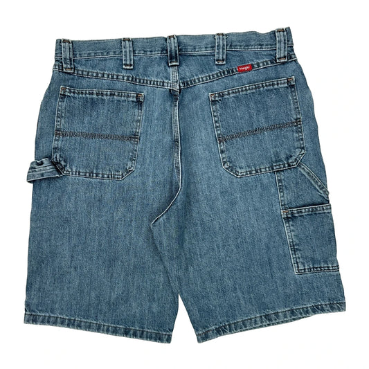 Wrangler Carpenter Shorts - 36W 10L Blue Cotton