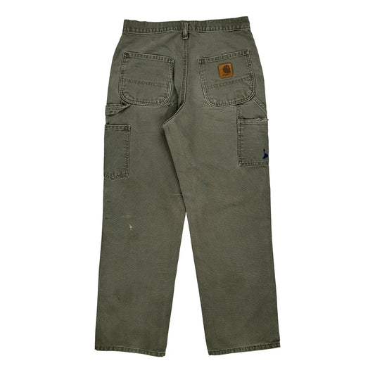 Carhartt Carpenter Trousers - 30W 29L Green Cotton