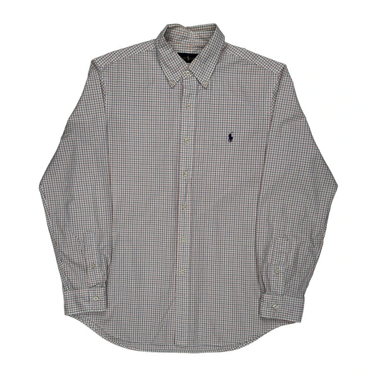 Ralph Lauren Checked Shirt - Large White Cotton