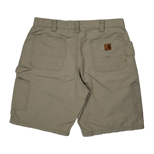 Carhartt Cargo Carpenter Shorts - 38W 10L Beige Cotton