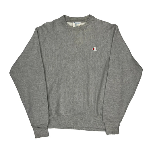 Reverse Weave Champion Sweatshirt - Medium Grey Cotton Blend