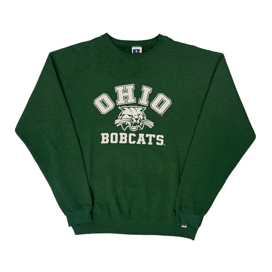 Vintage Ohio Bobcats Russell Athletic College Sweatshirt - XL Green Cotton
