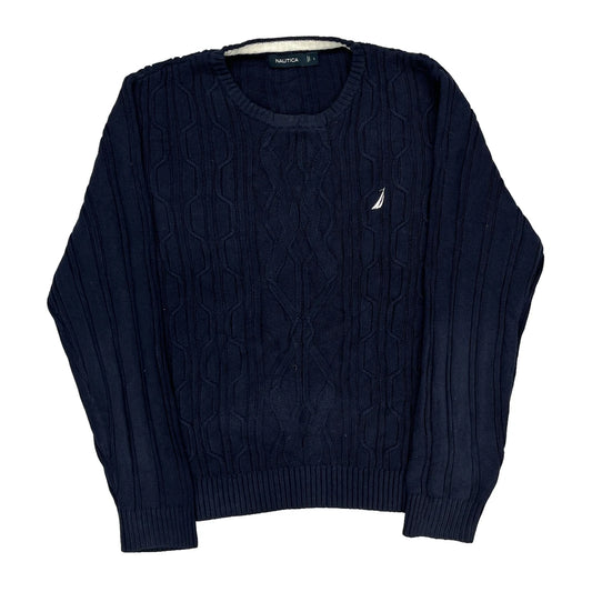 Nautica Jumper - Large Navy Cotton