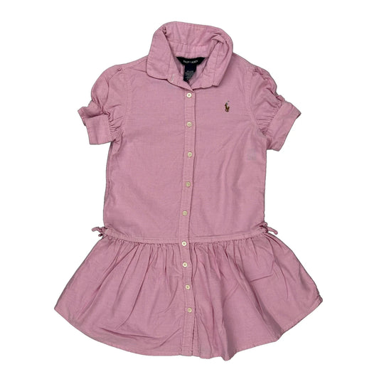Age 8 Ralph Lauren Dress - Medium Pink Cotton