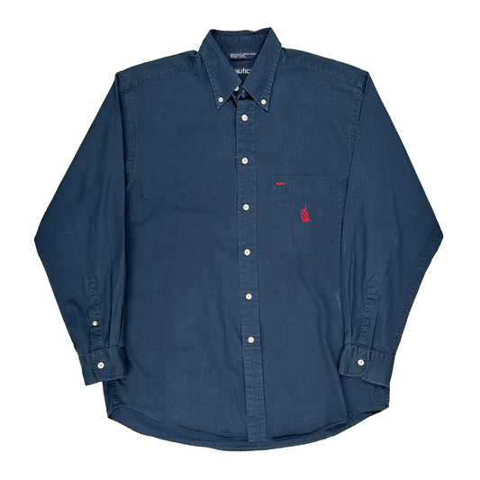 Nautica Shirt - Medium Blue Cotton